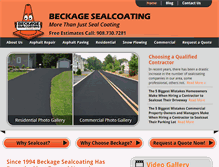 Tablet Screenshot of beckagesealcoating.com